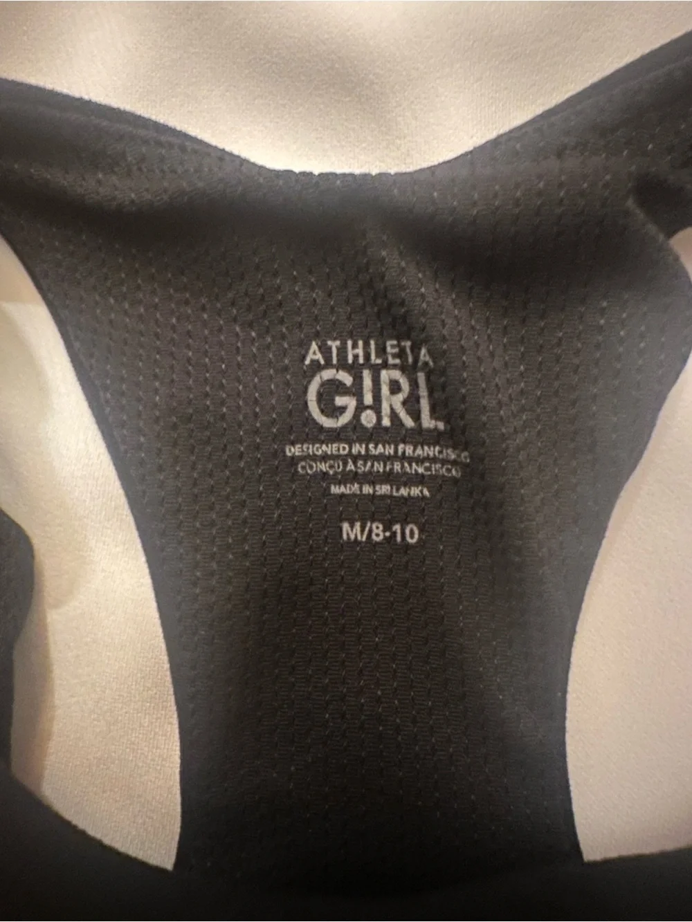 Athleta Girl Black Sports Bra Top